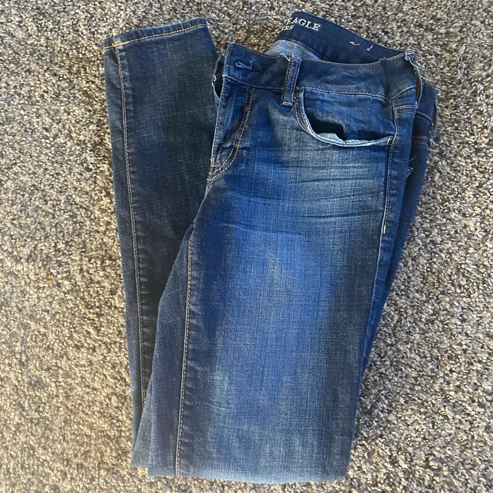 American Eagle Skinny Jegging Jeans Darkwash